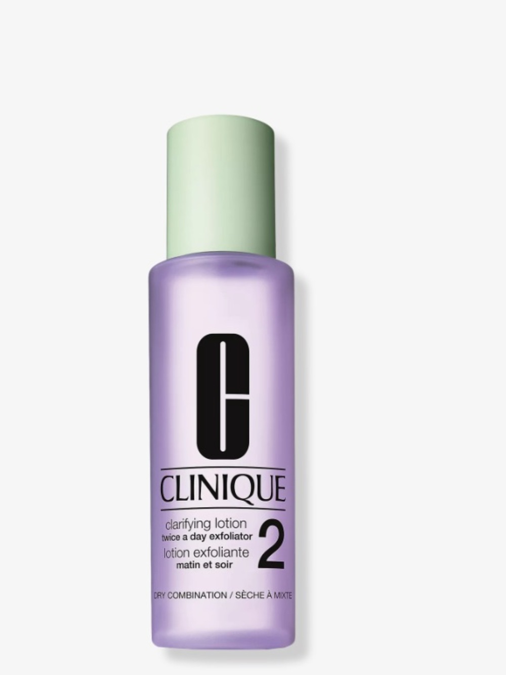 Clinique Exfoliating Toner for Combination Skin – Lavender Bottle with Mint Cap